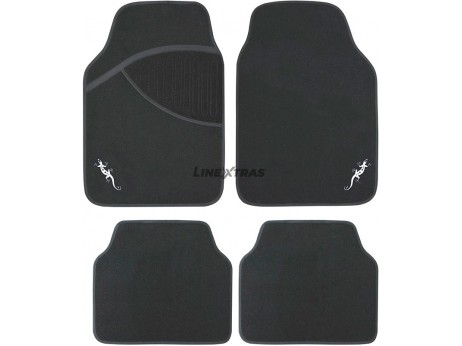 Kit 4 Tapis Moquette Gecko Blanc