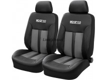 Kit 2 Car Seat Covers Set S-Line Sparco Corsa Grey