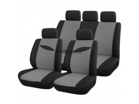 Juego Fundas Asiento Scenario Gris / Negro