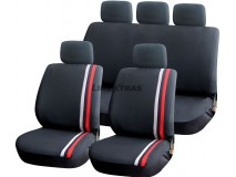 Complete Car Seat Covers Super Racing Red / White