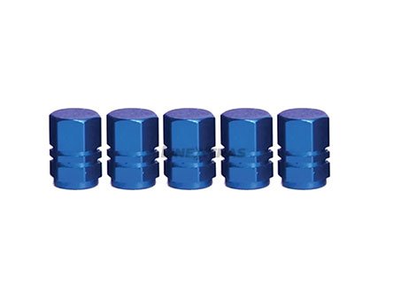 [03.00284AZ] Tampas de valvulas 5 pcs azul