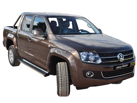 [113.VWA 34P] ESTRIBERAS ALUMINIO NEGRO 4P. VW AMAROK