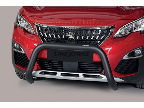 Big Bar U Peugeot 3008 2016+ Inox Preto 76MM C/ EC