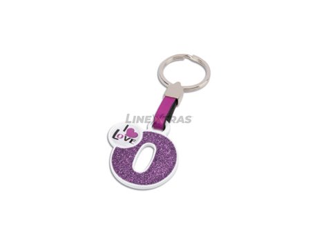 [04.LLA01015] Llavero Letra "O" Rosa