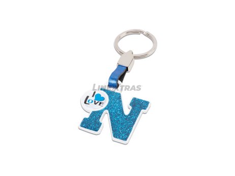 [04.LLA02014] Porte-clés lettre "N" bleu