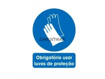 Sticker 25X30Cm "It forces you to wear protective gloves."
