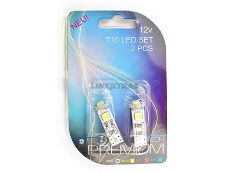 [06.LB324AW] Lámparas W5W, T10, 12V 3X Smd 5050, Canbus 0.72W
