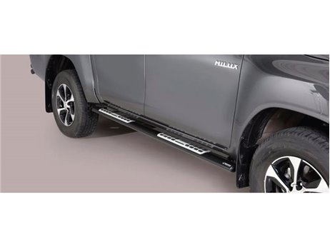 [54.TV3 30/P] MARCHE PIEDS NOIR AV/ PLAQ. ALUM E/C TOYOTA ROCCO