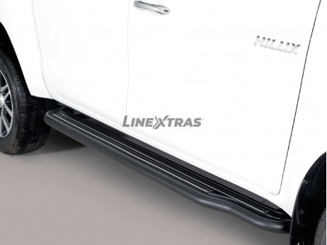 [54.TV3 04/P] ESTRIBOS PRETO C/D TOYOTA HILUX ROCCO 2020