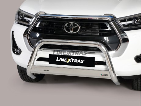 [54.TV3 26/I] BIG BAR U INOX TOYOTA HILUX ROCCO 2020 SS/ ECE