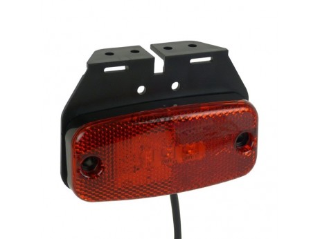 LUZ LATERAL SINALIZAÇÃO LED VERMELHO C/ SUPORTE 9-32V