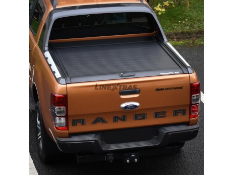 [41.FR5 FRD659205RW] Aluminio negro Top-Roll Ford Ranger Wiltrack D / Cab