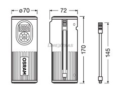 COMPRESOR DIGITAL RECARGABLE 4X1 3.7V OSRAM