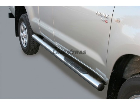 Estribos Toyota Hilux 06-16 Cabine Extra Inox Tubo 76MM