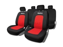 [27.SPCS442RD] Sparco Sport Seat Cover Kit Black/red