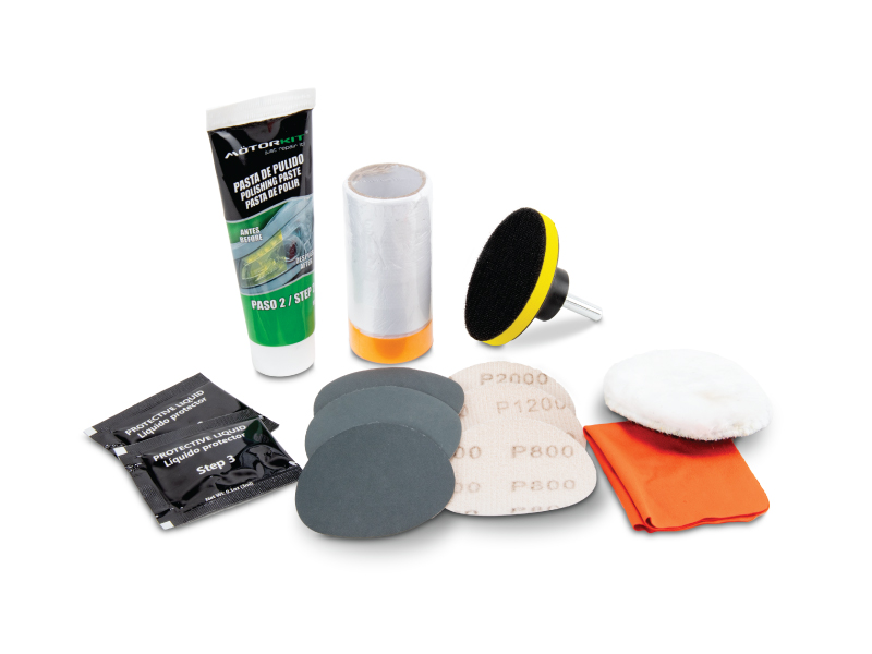 KIT DE RESTAURATION DE PHARE ET/ACCESSOIRES DE POLISSAGE