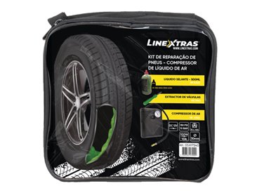 TIRE REPAIR KIT WITH COMPRESSOR