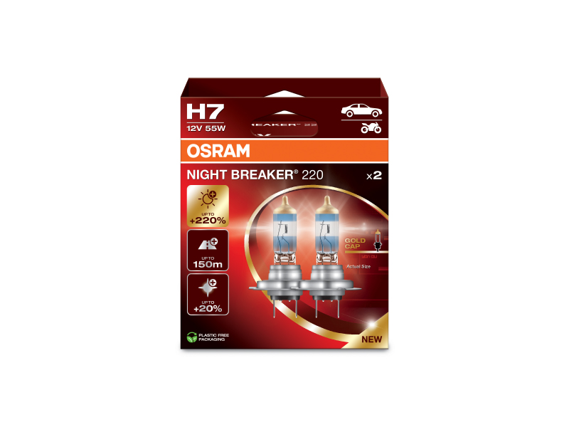 KIT LAMPADAS H7 NIGHT BREAKER 220 OSRAM