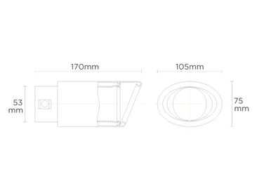 EMBOUT D'ECHAPPEMENT OVALE DOUBLE PAROI