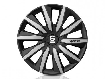 BOUCHONS D'OREILLE SPARCO MILANO BICOLORE NOIR+ARGENTÉ 16''