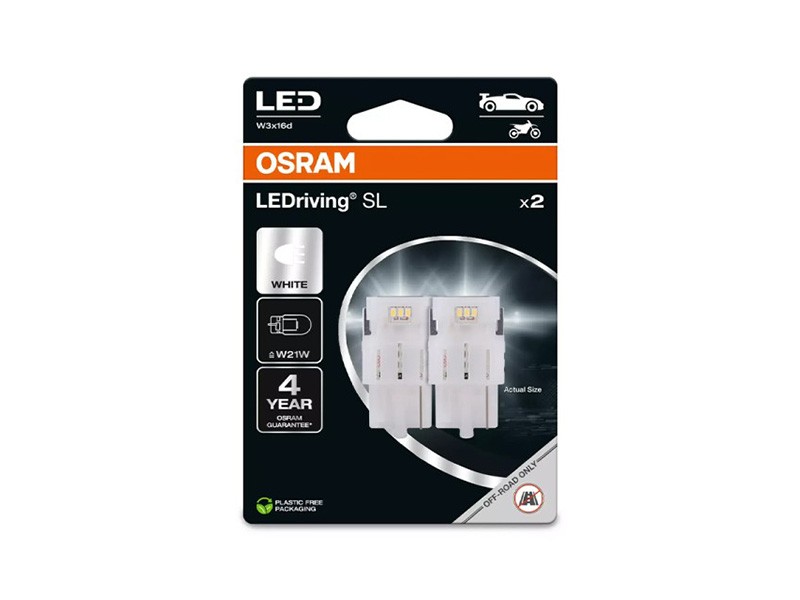 06.7505DWP-2BL - LEDRIVING SL W3X16D (W21W) WHITE 6000K,2.0W