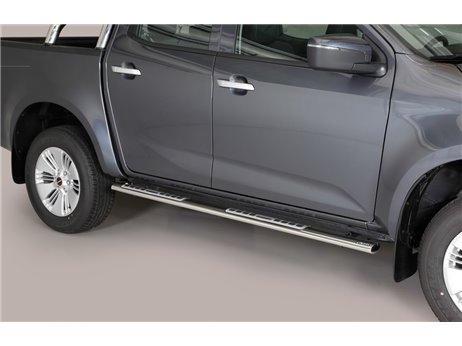 [50.OC6 27/I] SIDE STEPS S.STEEL W/ALUM PLATE ISUZU D-MAX 2024
