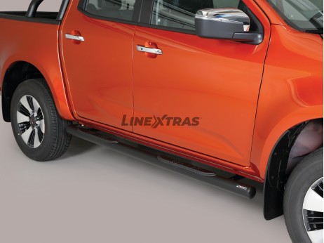 ESTRIBOS TUBO PRETO C/D ISUZU D-MAX 2024+