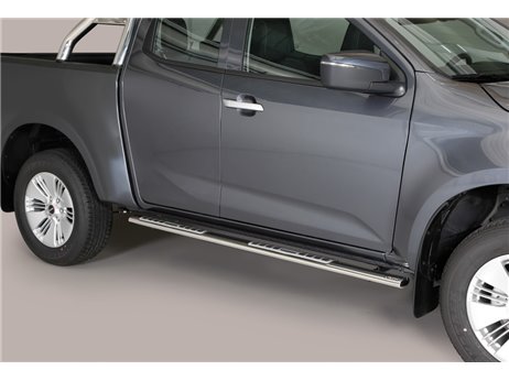 ESTROBOSCÓPICOS DE ACERO INOXIDABLE CON PLACA DE ALUMINIO ISUZU D-MAX 2024+ E/C