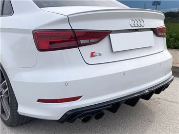 DIFUSOR TRAS AUDI S3 SEDAN 8V 2013-2016 PRETO