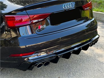 DIFUSOR TRAS AUDI S3 SEDAN 8V 2016-2020 PRETO