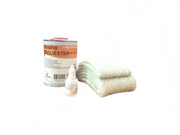 KIT DE RÉPARATION POLYESTER 1KG - O.RANGE