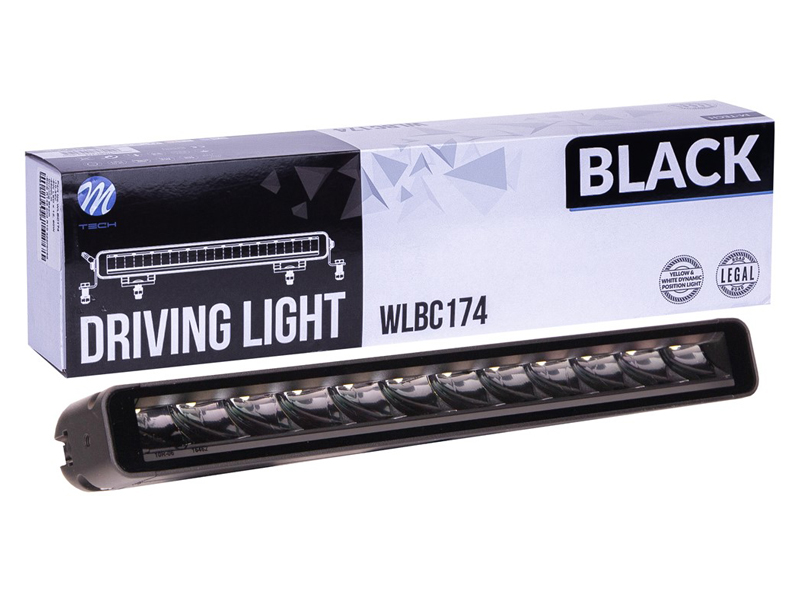 [16.WLBC174] BARRA 12x5W 12-48V 60W NEGRO S (BLANCO/AMARILLO DIURNO)