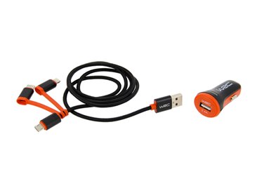 [72.7272] WRC KIT CHARGEUR 3 EN 1 UNIVERSEL : PRISE ALLUME-CIGARE ET CÂBLE MULTI-EMBOUTS
