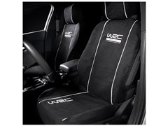 WRC SET HOUSSES AVANT ARRIÈRE 2/3 1/3  UNIVERSELLES NOIRES AVEC APPUIS TÊTE