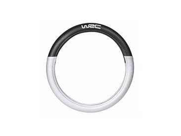[72.7381] WRC COUVRE-VOLANT BI-MATIÈRE NOIR/SILVER UNIVERSEL