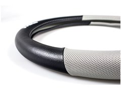 WRC COUVRE-VOLANT BI-MATIÈRE NOIR/SILVER UNIVERSEL