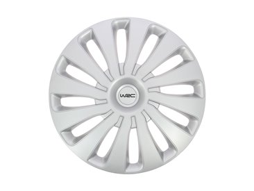 [72.7584] WRC LOT DE 4 ENJOLIVEURS GRIS MÉTALLISÉS POUR TOUT TYPE DE ROUE 14 POUCES