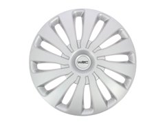 [72.7585] WRC LOT DE 4 ENJOLIVEURS GRIS MÉTALLISÉS POUR TOUT TYPE DE ROUE 15 POUCES