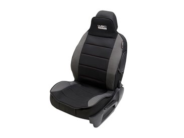 [72.7591] WRC COUVRE-SIÈGE UNIVERSEL NOIR SURPIQÛRE ROUGE LOOK SPORT 54X125CM