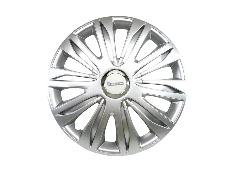 [72.9109] MICHELIN SET 4 HUBCAPS 14" NIGHT VISION SECURITY 42 CHROME