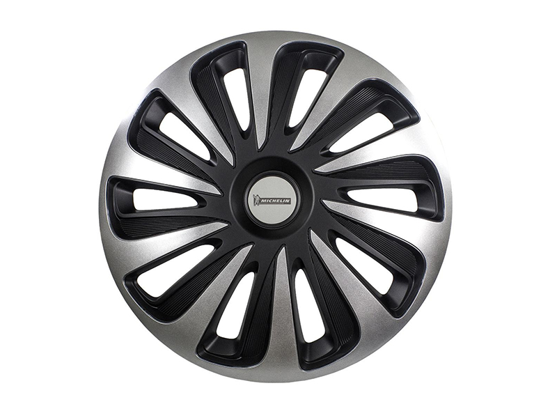 [72.9121] MICHELIN SET OF 4 14" 3D BLACK EDITION HUBCAPS