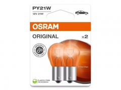 OSRAM BAU15S 12V 21W (P21W) AMBER (BL2) LAMPS
