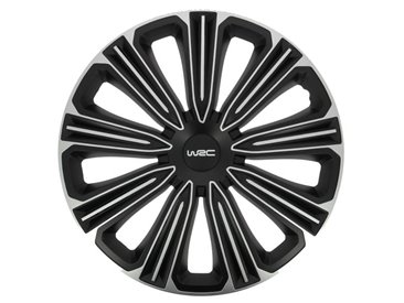[72.7491] LOT DE 4 ENJOLIVEURS DE ROUE BICOLORE 15'' WRC