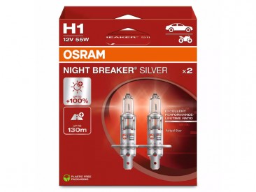 H1 Osram Night Breaker Plata Lámparas (Cx2)
