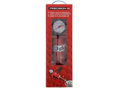 PRECISION STEEL BOMBA DE PIE CON MANOMETRO