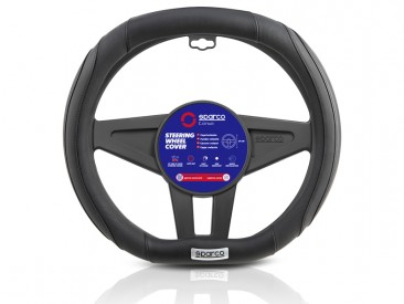 COBERTURA DE VOLANTE PRETA DUPLO D 35CM SPARCO