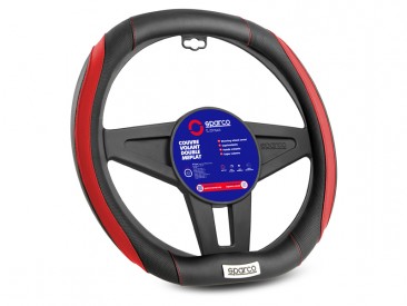 COBERTURA DE VOLANTE VERMELHA DUPLO D 35CM SPARCO