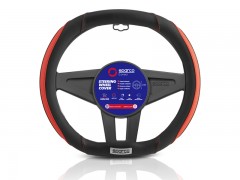 FUNDA DE VOLANTE ROJA DE DOBLE D DE 35 CM SPARCO