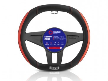COBERTURA DE VOLANTE VERMELHA DUPLO D 35CM SPARCO