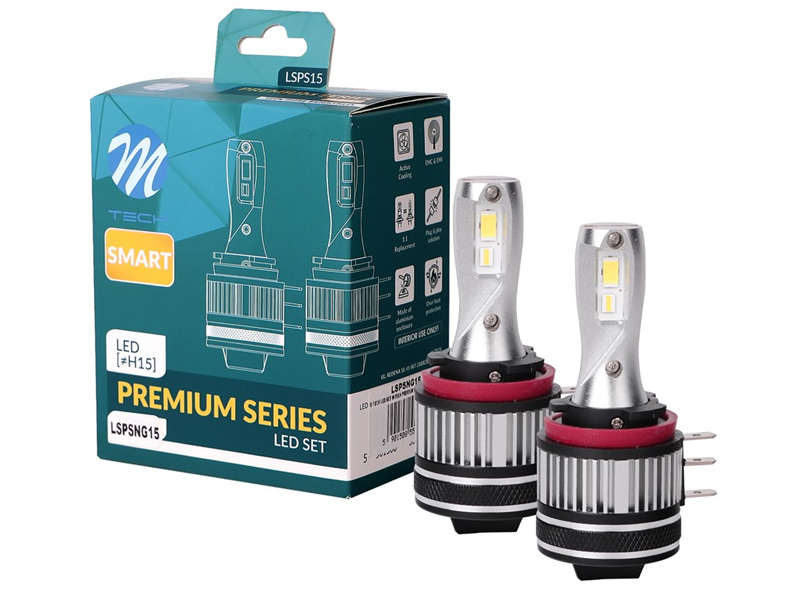 [16.LSPSNG15] KIT DE 2 AMPOULES LED H15 PREMIUM SMART SERIES NG CANBUS 12V
